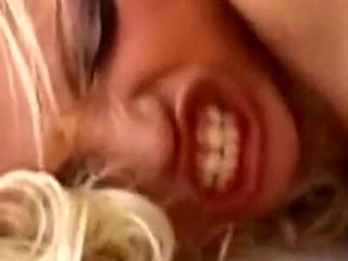 Blonde Babe Stretched Wide by Thick Cock and Toys