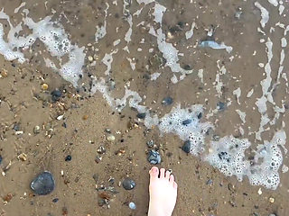 Barefoot Walking on the Beach Sfw