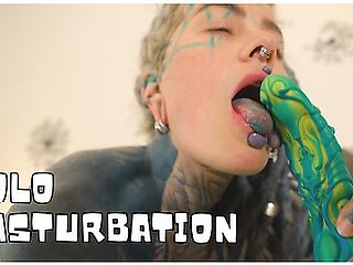 Heavily Inkd Teen Self Fucking Big Toy