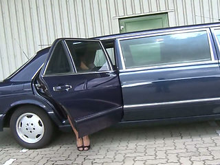Horny car adventure with busty ebony