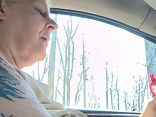 Masterbation in Car Driver Seat