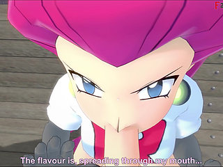 Jessie Rocket POV BJ and sex on the park - Poketmonster