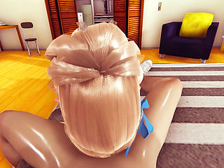 3D Hentai Featuring a Blue-Eyed Sexy Blonde Elf - Exciting Handjob, Deepthroat Blowjob, and Thrilling Wall Mouth Fuck Cumshot