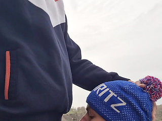 A Guy Gives a Blowjob to a Guy with a Big Cock Outdoors Until He Gives Him a Good Facial