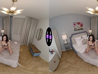 Brunette Roxy Muray's sensual solo session in VR