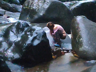 Desi Risky Public Hardcore with my Stepsister at the Falls, please cum inside me