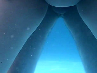 Fucking in the pool. Underwater view