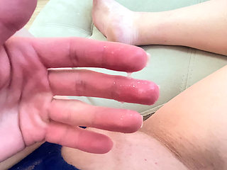 Super Wet Panties and Orgasm to Leg Jerking