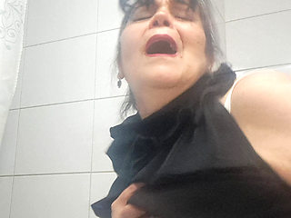 My stepson kept fucking me in the bathroom, leaving semen on my legs.parts2