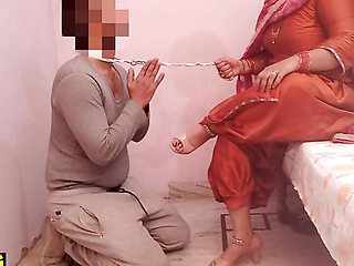 Punjabi Bhabhi's slave bihari fucking her in doggystyle and licking her ass badly