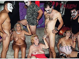 Mature Halloween Anal Groupsex Party