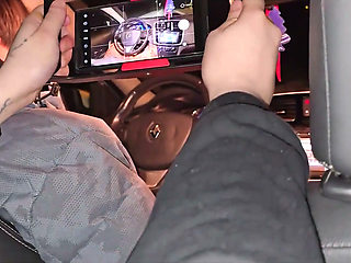 A Double Blowjob in My Friend's Car Dirty Morbid Girls