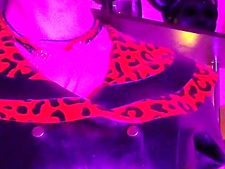 Red Rubber Fetish Femdom Latex Mistress Fetish BDSM Strap Heels Dominatrix