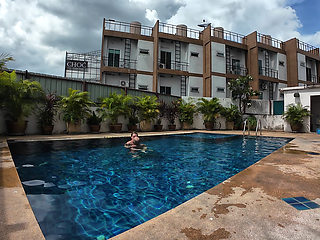 Sfw Playing About in Our Swimming Pool