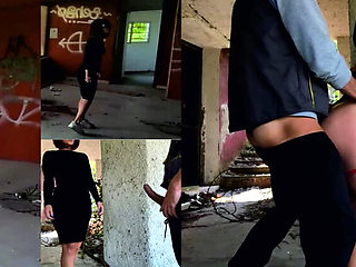Public Risky Sex: Redhead Amateur Fucked Hard by Stranger in Outdoor Voyeur Scene