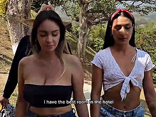 Struggling Farmer Pounds Both Girlfriend and Vanessa Marie Before Savage Threesome with Big-Tits Blondes
