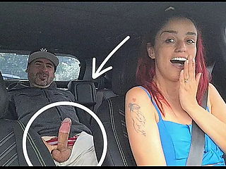 Passenger Masturbates behind the App Driver!