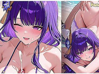 Genshin Impact Bikini Hentai - 雷电将军 Raiden Shogun Bikini Blow Job Hentai