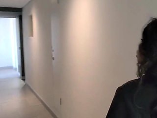 Shy Girl Gets Convinced in Elevator to Swallow a Stranger's Cum