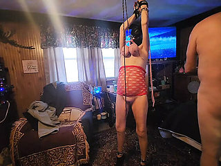 Big Tit MILF Hanged by Her Tits and Whipped Hard - Rough BDSM Punishment