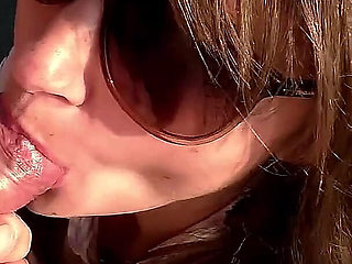 Stranger Passionately Fucks and Sucks a Big Cock on the Roof of a House, Cum in Her Panties