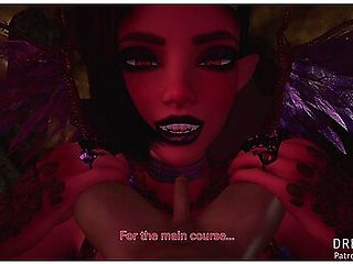 Giant Succubus Queen Femdom Pov ( Giantess , Miniguy, Vore, Role Reversal, Macro Fetish, Monster Girl Animation)