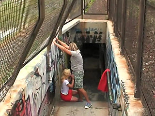 Hot blonde hardly fucked outdoor!