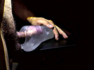 Shiny Flashlight Fuck and Ejaculate Hard