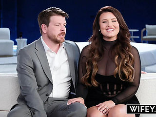 Curvy Hotwife Blindfolded Gangbang Surprise - Gorgeous Wifey Lacy Takes Multiple Cocks