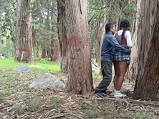 Stepdad fucks young college girl with big ass in forest - homemade amateur blowjob