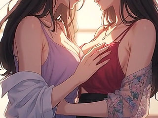 AI Generated Kissing Cartoon content, Uncensored video of 18 Year old Anime Girl, 3D Porn Cartoon on closeup by Kiidzy Animates