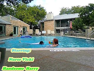 BBW Nurse Vicki Play Time in the Pool with Handsome Harry