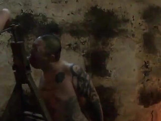 The rubber cock blown hard