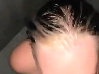 Hot Blowjob in the Shower