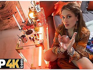 Young Fortune-teller With Firm Tits And Nice Ass Provided A Magical Ritual With Her Pussy