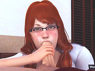 MILF Stepmom Struggling Dick with Her Mouth