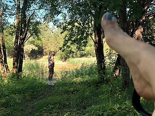 Lake Foot Worship - Stranger Licks Ass & Pussy to Orgasm