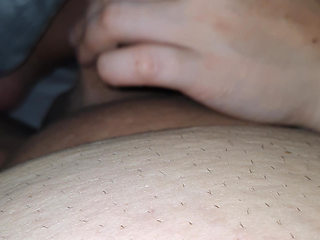 Step mom saw step son shaved down and handjob his dick in bed