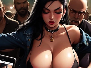 Busty Sluts Get Licked and Fucked in the Mosh Pit