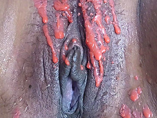OMG. Putting candle wax on and finger until cum come out , With huge Squirt