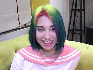 Nikolas fucks 18 year old Roxy cosplay slut - Russian teen blowjob & doggystyle hardcore POV