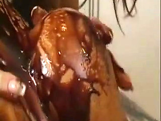 Lesbians pussy licking, kissing and dildo playing