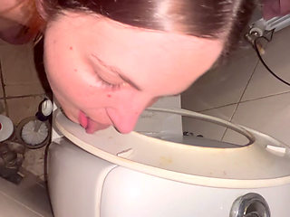 Licking Toilet Till Orgasm