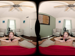 FORBVR - Your Small Tits Stepsister Teases Your To Show Your Cock For Hot Sex POV