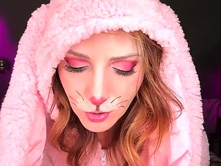 Femdom temptress with big tits plays with herself on webcam