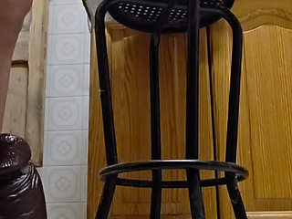 Sitting on my fat dildo that gets rich