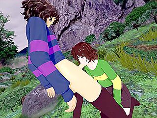 Femboys Frisk And Chara Undertale Porn With Car Toon