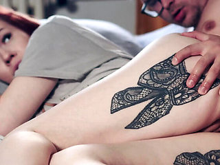 Step Stepmom Fucks Step Son In Bed - Redhead MILF Blowjob & Cum In Mouth