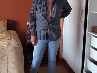 I get home very excited and I start to touch myself before being fucked by my stepson