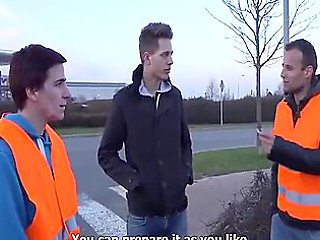 Bare Foursome At The Parking Lot